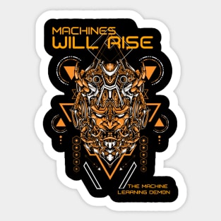 The Machines will Rise - The Machine Learning Demon Sticker